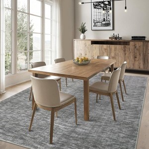 Acekool Washable Rug, Modern Abstract Non Slip Low Pile Soft Indoor Carpet for Living Room Bedroom Playroom, Stain Resistant - 1 of 4