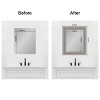 Amanti Art Mirror Makeover Bathroom Mirror Frame Border Kit - Fully Assembled Peel and Stick Frame - Mirror NOT Included - Parlor Trim - 4 of 4