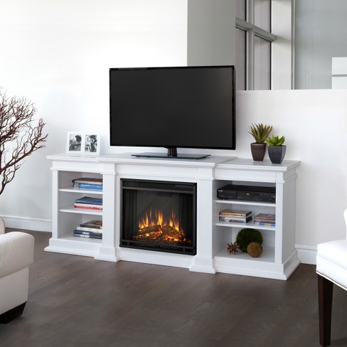 Real Flame Fresno Tv Media Stand Fireplace White Target