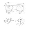 Monarch Specialties Computer Desk Home Office Laptop Left Right Set-Up Storage Drawers 60InchL Work Metal Laminate Brown Black Contemporary Modern - 3 of 4