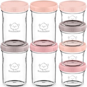 8pk Prep Baby Food Storage Containers, Leak-Proof, BPA Free Glass Baby Food Jars for Feeding - 1 of 4