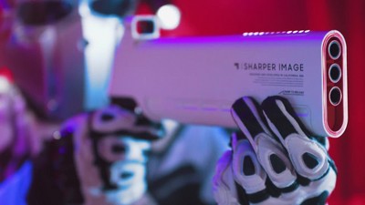 SHARPER IMAGE Two-Player Toy Laser Tag Gun Blaster & Vest Armor Set for  Kids, Safe for Children and Adults, Indoor & Outdoor Battle Games, Combine
