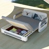 Luck Live 62.2in extendable pull-out sofa bed with storage base and side pockets. Removable and washable seat cushions.Available in multiple sizes. - 2 of 4