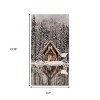 HomeRoots 18" X 10" Brown And White Wood Winter Lodge On The Lake Hanging Wall Decor - 3 of 4