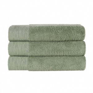 Rayon From Bamboo Cotton Blend Eco-Friendly Hypoallergenic Solid Bathroom Towel Set by Blue Nile Mills - 1 of 4