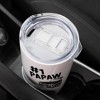 #1 Papaw Classic White 20 Ounce Stainless Steel Travel Tumbler Mug With Lid - 4 of 4