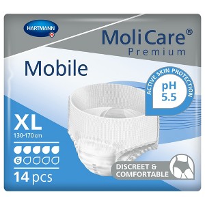 MoliCare Premium Mobile 6D Disposable Underwear Pull On with Tear Away Seams X-Large - 1 of 2