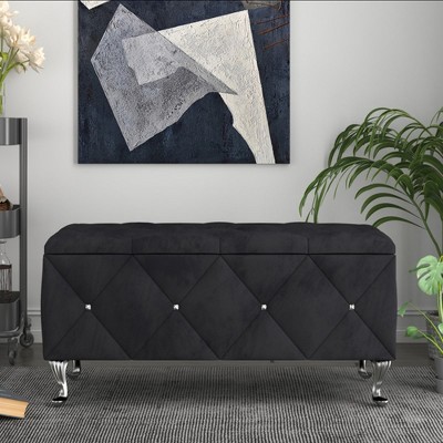 Home Design Bodhi Upholstered Flip top Storage Bench