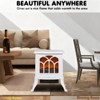 SEVOBAL Indoor Fireplaces Freestanding Fireplace Stove,Electric Fireplace Heater with Realistic Logs and Flame Effect, White, 14.8"*9"*17.3" - 4 of 4