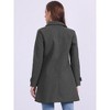 Allegra K Women's Winter Outerwear Peter Pan Collar Mid-thigh A-line Single Breasted Coat - 4 of 4