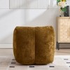 GlasFlength Bean Bag Seats Premium Comfort Lounge Chair with High Density Foam Fashion Design for Living Room Bedroom, Brown, 59"*30"*23.6" - 4 of 4