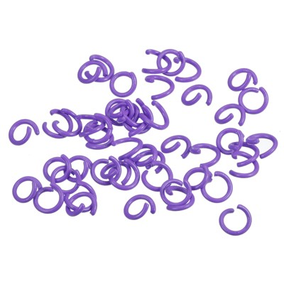 Unique Bargains Carbon Steel DIY Crafts Jewelry Making Open Connector Jump Rings 100 Pcs
