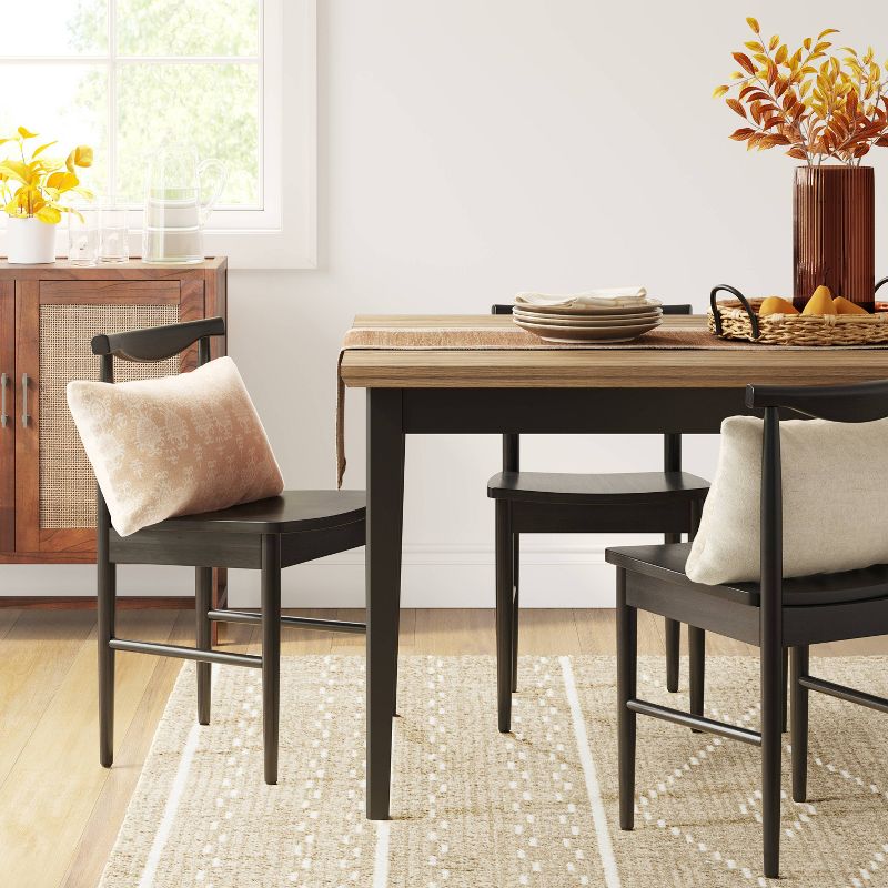 Biscoe Wood Dining Chair Black - Threshold&#8482;, 2 of 5