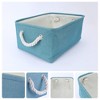 Unique Bargains Fabric Collapsible Sturdy Spacious Storage Bins 3 Pcs - 2 of 4
