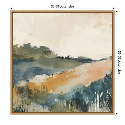 Rustic Charm Earth Tones Abstract Canvas Wall Art, 30x30