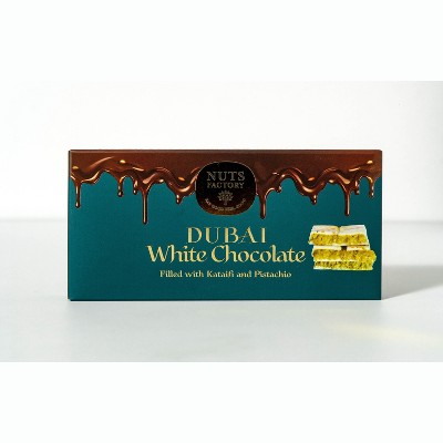 NUTS FACTORY DUBAI WHITE CHOCOLATE PISTACHIO BAR. RANKED # 1 IN THE WORLD!  2 PREMIUM BAR PACK