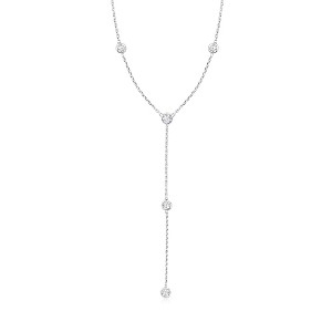 Ross-Simons 0.50 ct. t.w. Diamond Station Y-Necklace in Sterling Silver - 1 of 3