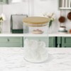Unique Bargains with Bamboo Lid Decorative Jars Wood Color Clear 1 Pc - 2 of 4