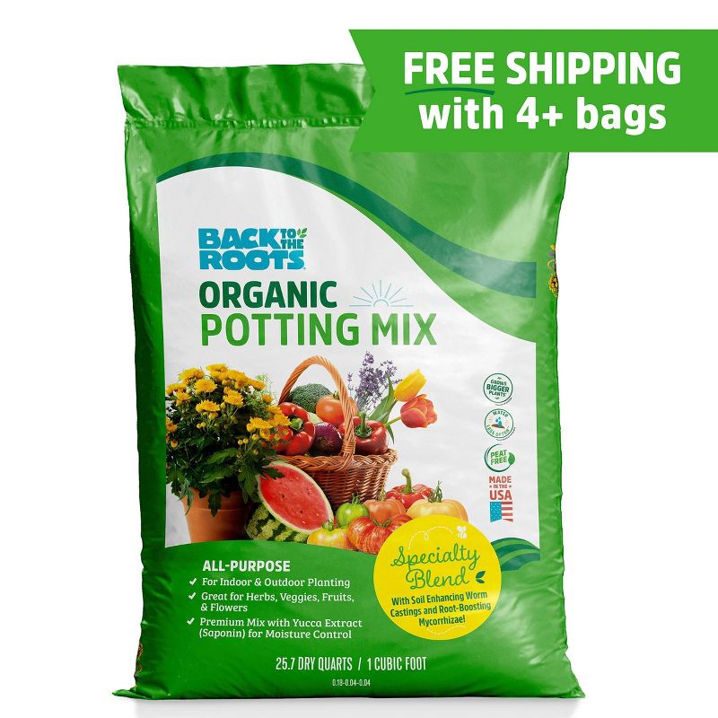 Back to the Roots 25.7qt Organic Potting Mix All Purpose Specialty Blend, 4 of 13