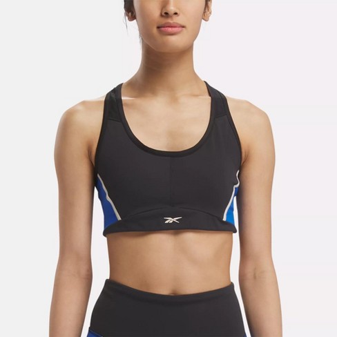 Reebok Lux Racer Padded Colorblock Bra S Black / Vector Blue : Target