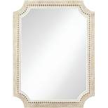 Noble Park Favreau Rectangular Vanity Wall Mirror Rustic Farmhouse Beaded Scalloped Natural Gray Wood Frame 27 1/2" Wide for Bathroom Bedroom Entryway