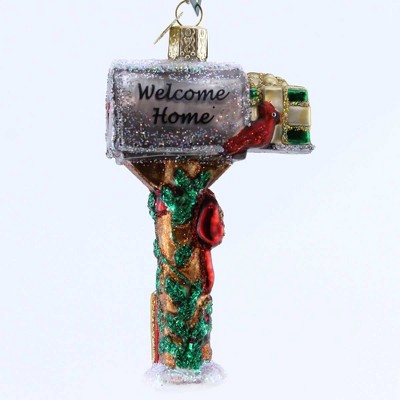 Old World Christmas 4.25" Welcome Home Mailbox Ornament Post Office Letter  -  Tree Ornaments