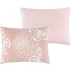 Greenland Home Fashions Mariposa Reversible Matelasse Pillow Sham with Blossom and Butterfly Design, Pink - 3 of 4