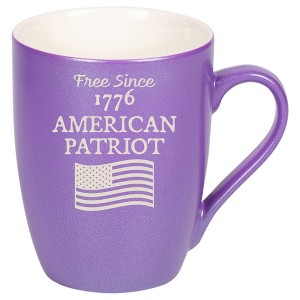 100 North United States of America 10 Ounce Passion Purple Metallic Finish, Comfortably Fits Your Hands, New Bone China Coffee Tea Cup Mug, Free Since - 1 of 1