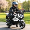 Costway 6V Kids Motorcycle with Music, Horn, Detachable Training Wheels & LED Headlights Pink/Red/Navy/White - 2 of 4