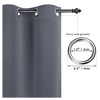 PiccoCasa Window Rod Pocket Valance Thermal Insulated Curtain Panels 2Pcs - 3 of 4