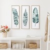 (Set of 3) 12" x 36" Tropical Palm Leaves Hand Embellished Parchment Textured Framed Canvas Set - Tyler & Finn - 2 of 4