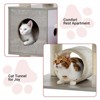 Large Cat Tree for Big Cats, Multi-Level Cat Tower for Indoor Cats, Scratching Post,Condo,Platforms,Cat Tunnel,Hammock,Feeding Station,Pet Play House - 3 of 4
