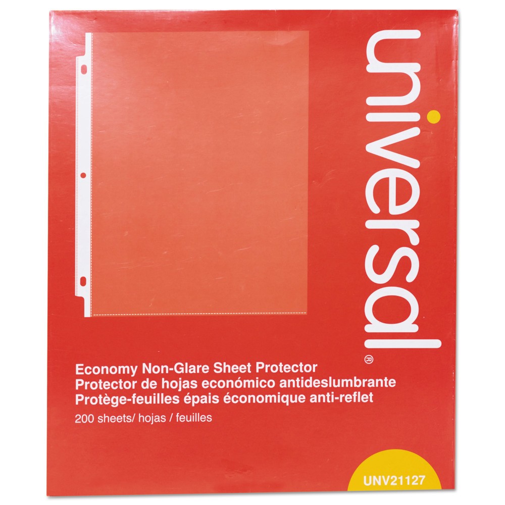UPC 087547211274 product image for Universal Top-Load Poly Sheet Protectors, Nonglare, Economy, Letter, 200/Box, Cl | upcitemdb.com