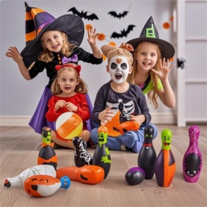 Joyfy Halloween Get-Together Party Supplies Foam Bowling Toys Set with 10 Pins & 2 Balls for Kids, Indoor Outdoor Fun Sports Games, Birthday Parties - 1 of 4