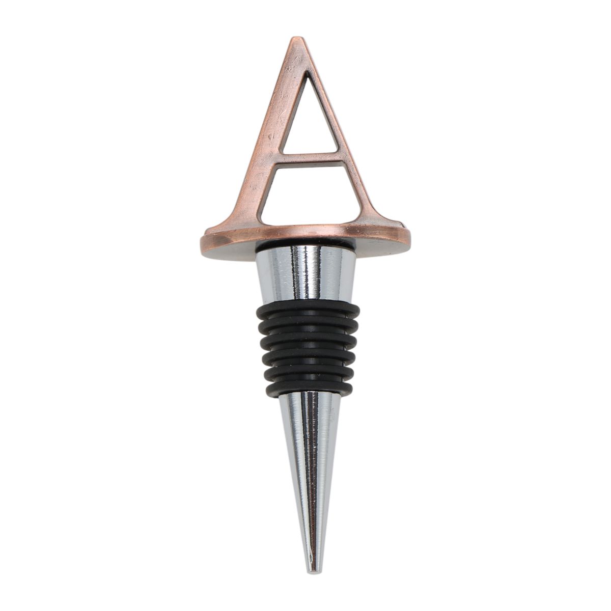 Unique Bargains Bottle Stoppers Aluminum Alloy TPE Red Bronze Tone Black Silver Tone 4.25"x1.61"x0.98" 1 Pc