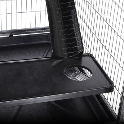 Silvery Gray 50" 5-Tier Steel Small Animal Cage with Hammock