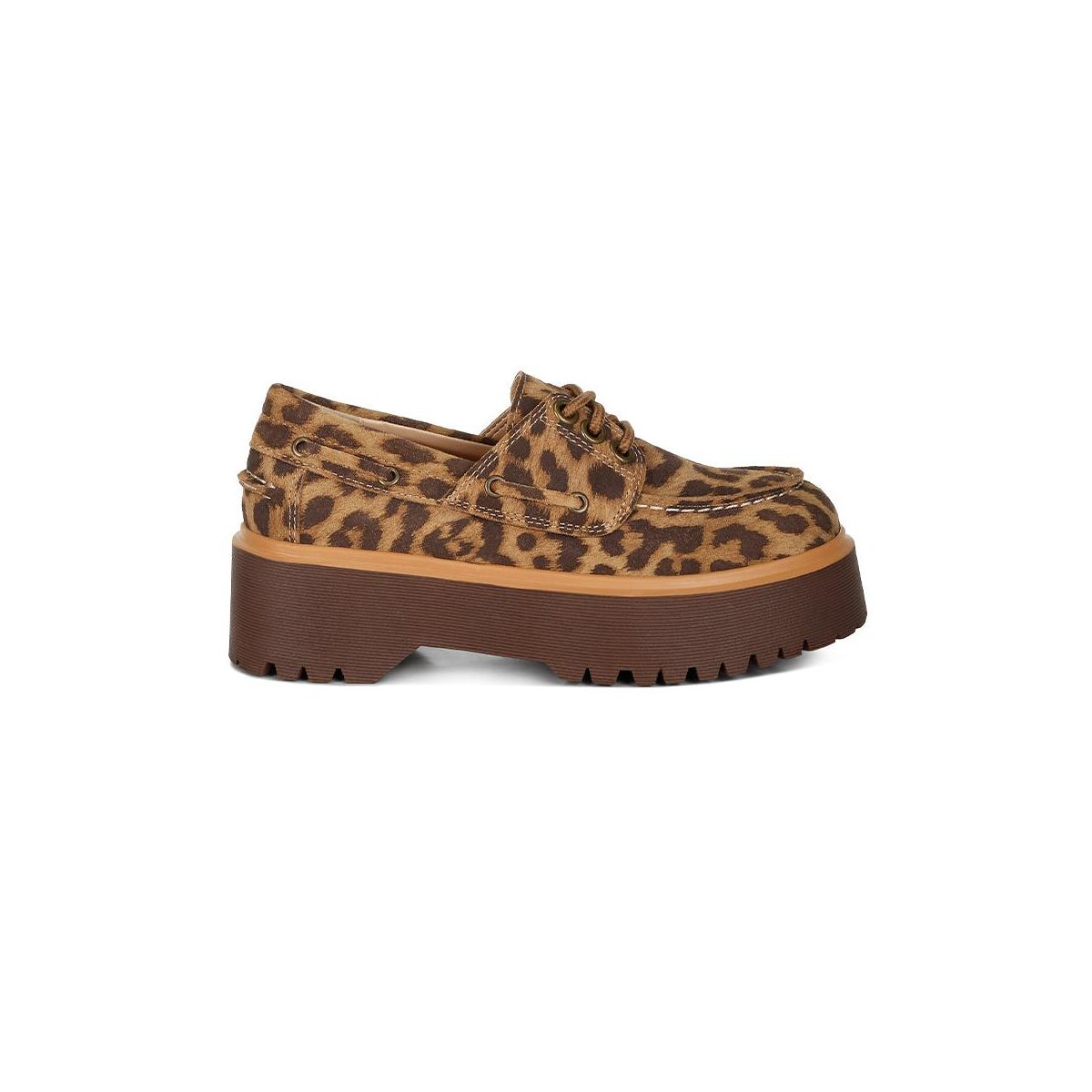 Женские туфли Rag & Co Womens Onglur Leopard Print Suede Oxford Loafers 7 — фото 2