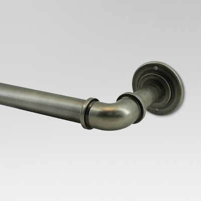 66"-120" French Pipe Curtain Rod Gray - Threshold™