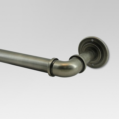 66-120 French Pipe Curtain Rod Pewter - Threshold™