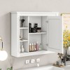 NicBex 35" x 28" Wall Mounted Bathroom Storage Cabinet,Medicine Cabinet with Mirror,Mirrored Bathroom Wall Cabinet with 6 Open Shelves - 2 of 4