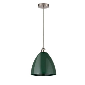Plymouth Dome - 1 Light Cord Hung Mini Pendant In Industrial Style-14.75 Inches Tall and 12 Inches Wide - 1 of 1