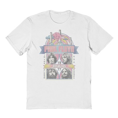 Pink Floyd Men's Animals Banners Short Sleeve Graphic Cotton T-Shirt
