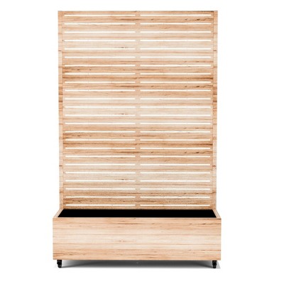 TUYOHW Metal Planter Box with Trellis, Metal Raised Garden Bed with Trellis, Garden Box for Climbing Plants, Flower