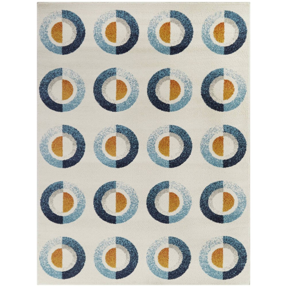 Photos - Area Rug Balta Rugs 5'3"x7' Curie Geometric Teen Rug Light Blue/Cream