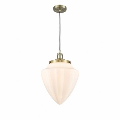 Bullet - 1 Light Cord Hung Mini Pendant In Traditional Style-16.5 Inches Tall and 12 Inches Wide