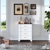 Farmhouse 4 Drawers Dresser for Bedroom, Wide Dresser, Wood Rustic Chest of Drawers with Metal Handle,Tall Curved Drawer Dressers - 4 of 4