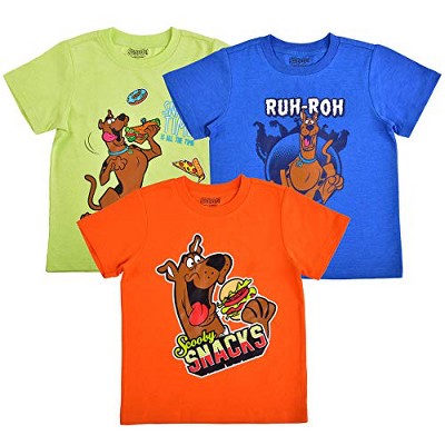 Warner Bros Boy's 3-piece Scooby Doo Tee Shirt Set, Orange/green/blue ...