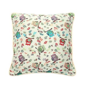 Signare USA Owl Pillowcase/Cushion Cover Animal Design 18 x 18 inch - 1 of 2