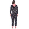 Ashford & Brooks Women's Mink Fleece Hooded One Piece Pajama Jumpsuit - 4 of 4