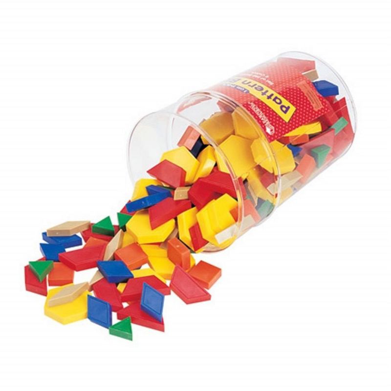 Learning Resources Plastic Pattern Blocks - Set of 250, Ages 3+, 1 of 5